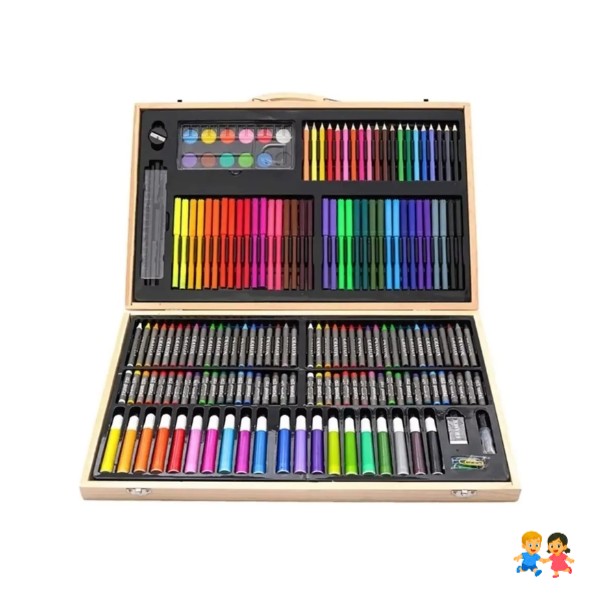 Set De Dibujo Y Pintura, Lápices Y Accesorios 180 Piezas.
