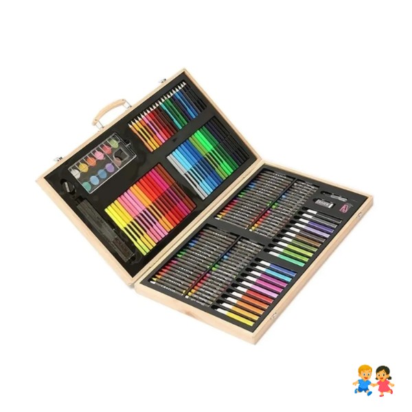 Set De Dibujo Y Pintura, Lápices Y Accesorios 180 Piezas.
