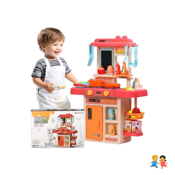 Cocina De Juguete 42 Accesorios Estilo Moderno.
