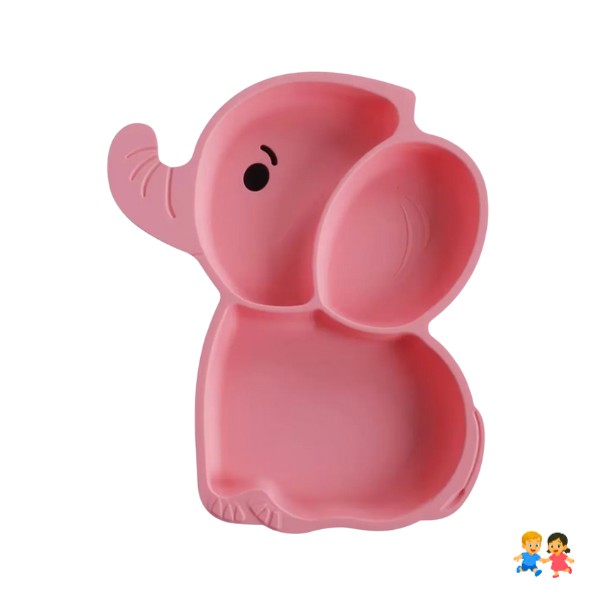 Set Alimentación Silicona Bebe 10 Piezas Antideslizante Elefante.