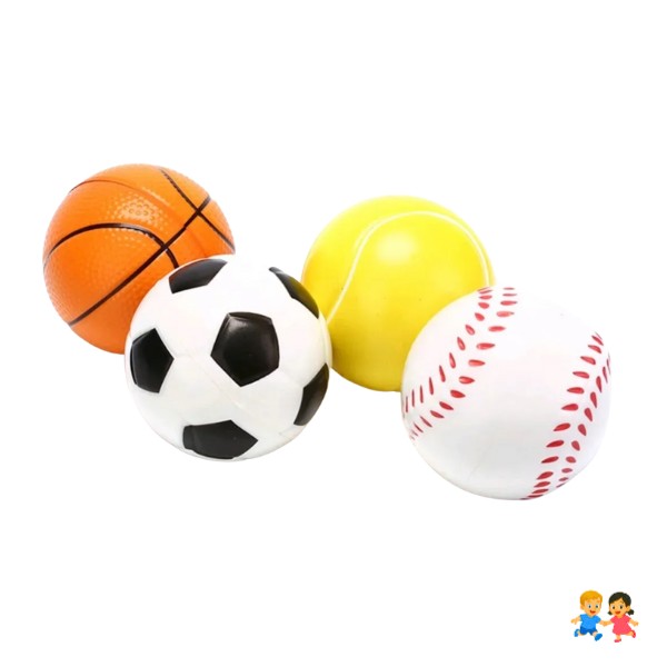 4 X Pelota Deportes Anti Estrés Espuma 7cm Sorpresa Variados.