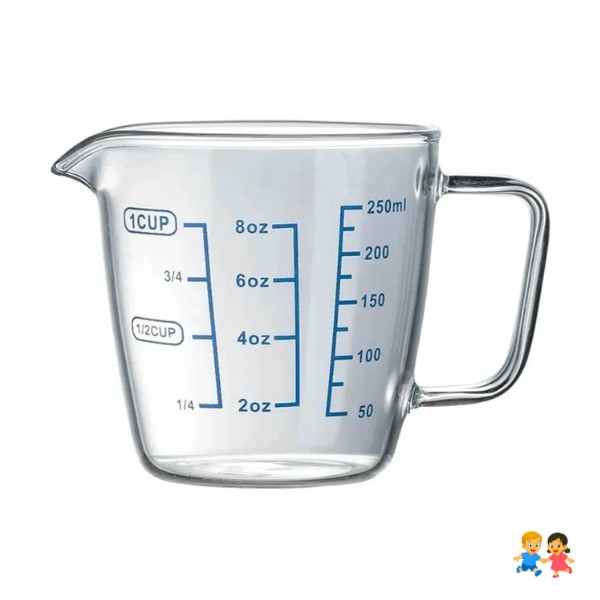 Taza Medidora De Vidrio, Jarra Medidora 250 Ml Varios