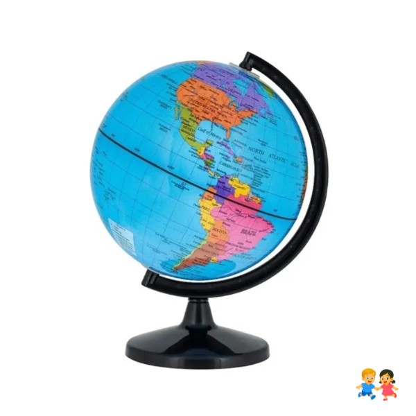 Globo Terráqueo 10.6cm Altura Político Mundo Mapa