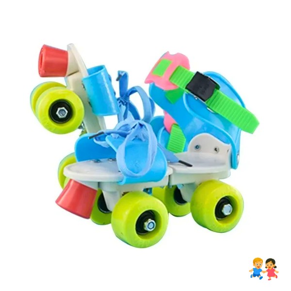 Patines 4 Ruedas Multicolor Para Niños Ajustable Artísticos Ajustable.