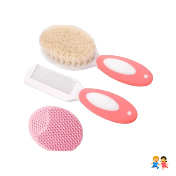Set De Higiene Para Bebes Cepillos Y Peine Suave Limpieza.