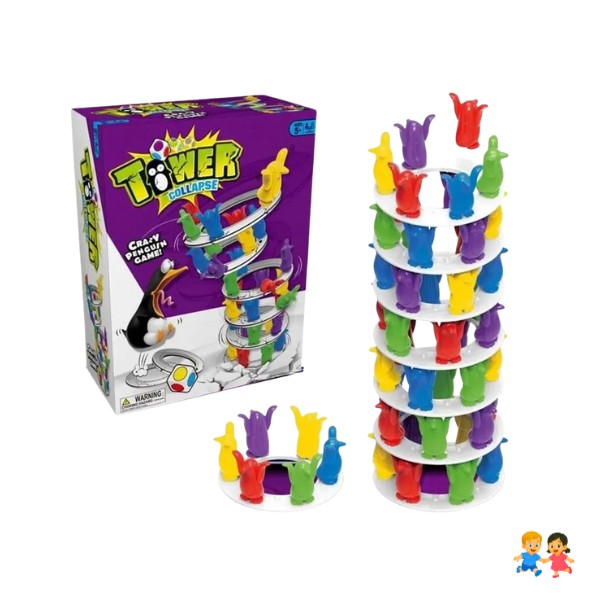 Divertidos Pingüinos Torre Balance Juego De Juego.