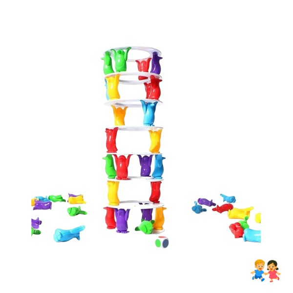 Divertidos Pingüinos Torre Balance Juego De Juego.