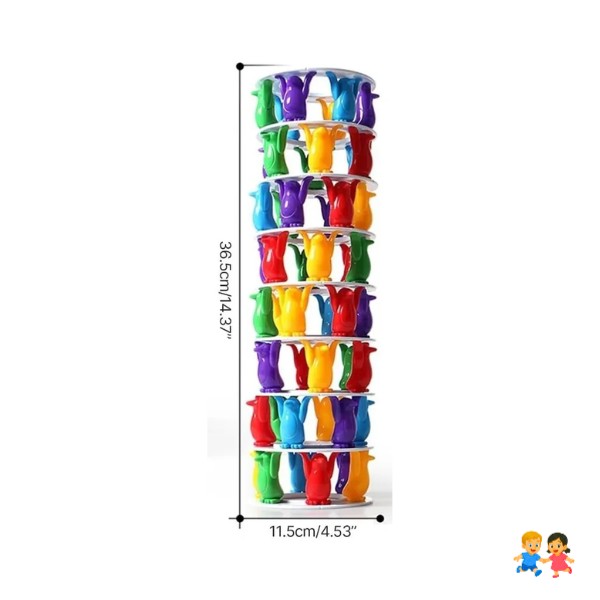Divertidos Pingüinos Torre Balance Juego De Juego.