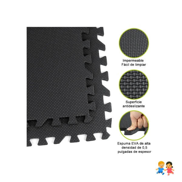 Pack Piso Gimnasio Alfombra Goma Eva Deportivo Piso Gimnasio Alfombra Eva