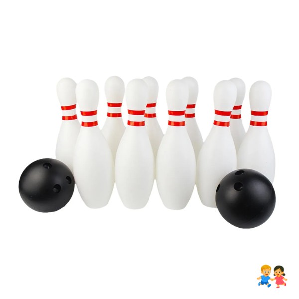 Set Juego De Bowling Plástico 6 Bolos Grandes Y Pelota Set Juego De Bowling