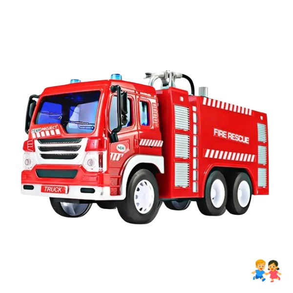 Camión De Bombero Juguete Con Luz Sonido Y Pulveriza Agua.