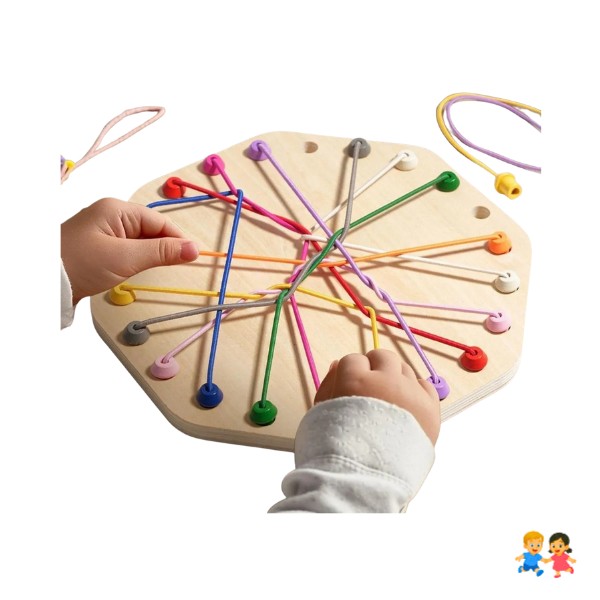 Juego Montessori Rompecabezas De Cuerdas Trenzadas