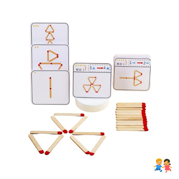 Juego Educativo De Palitos De Madera Estilo Montessori