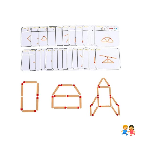 Juego Educativo De Palitos De Madera Estilo Montessori