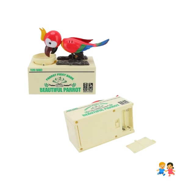 Alcancia Loro Lorito Atrapa Monedas