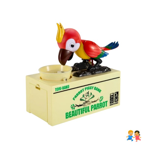 Alcancia Loro Lorito Atrapa Monedas