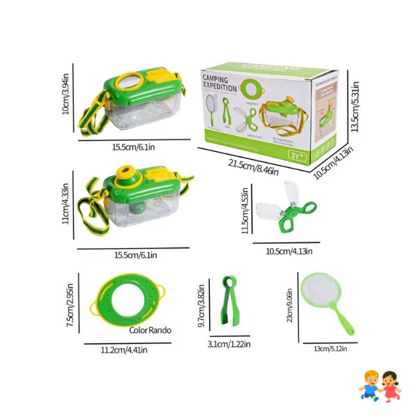 Set Observador Insectos Con Lupa - Contenedor