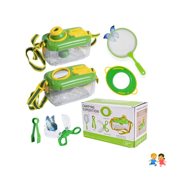 Set Observador Insectos Con Lupa - Contenedor