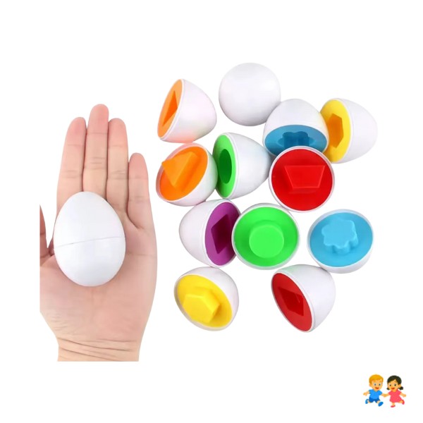 Set 6 Huevos Didácticos Estilo Montessori Juego Educativo