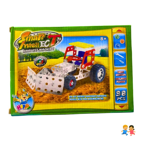Tractor Armable 98 Piezas Metal Juguete