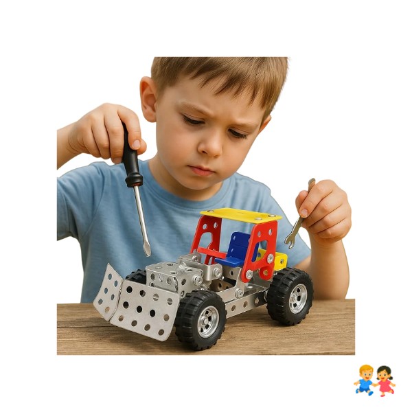 Tractor Armable 98 Piezas Metal Juguete