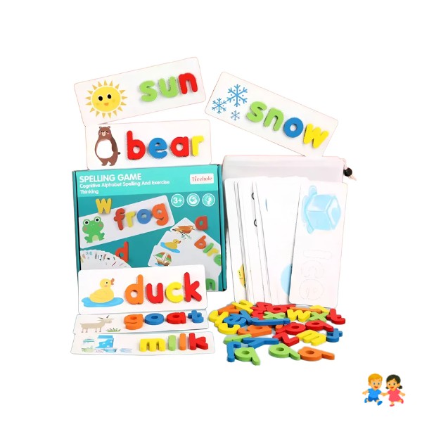 Juego De Palabra Infantil Aprendizaje De Deletreo Inglés