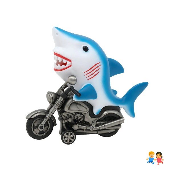 Tiburón Motociclista Juguete De Aventura Diversión Y Estilo
