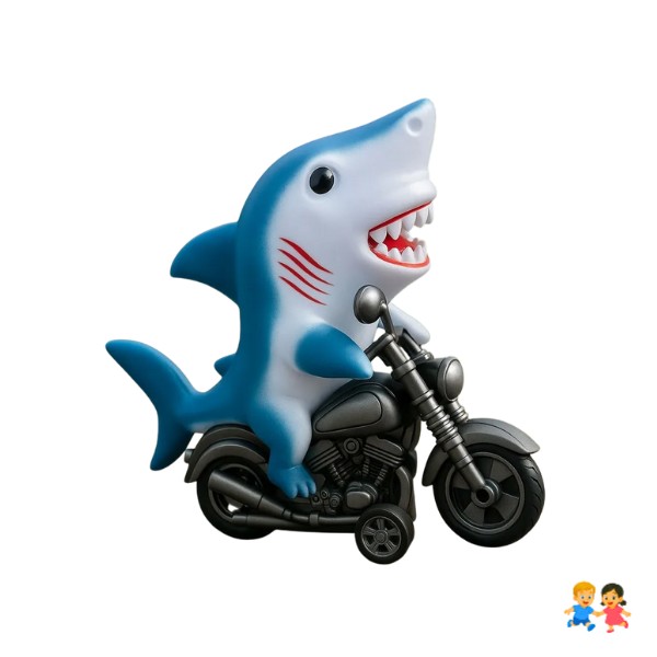 Tiburón Motociclista Juguete De Aventura Diversión Y Estilo