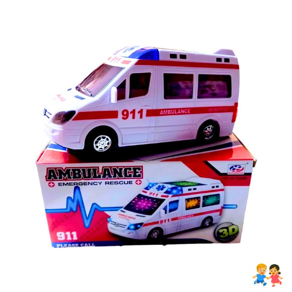 Juguete Auto Ambulancia Camión De Emergencia Con Sonido Luz