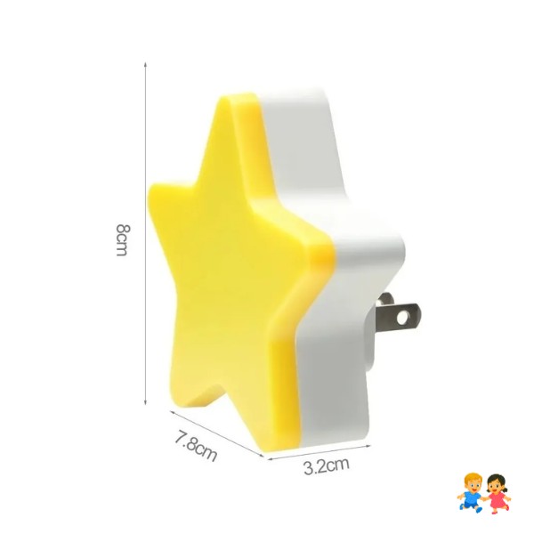Espanta Cuco Luz Led De Noche Con Sensor Forma De Estrella