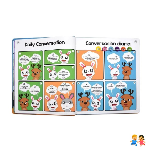 Libro Interactivo Con Sonidos Aprendizaje Ingles Español