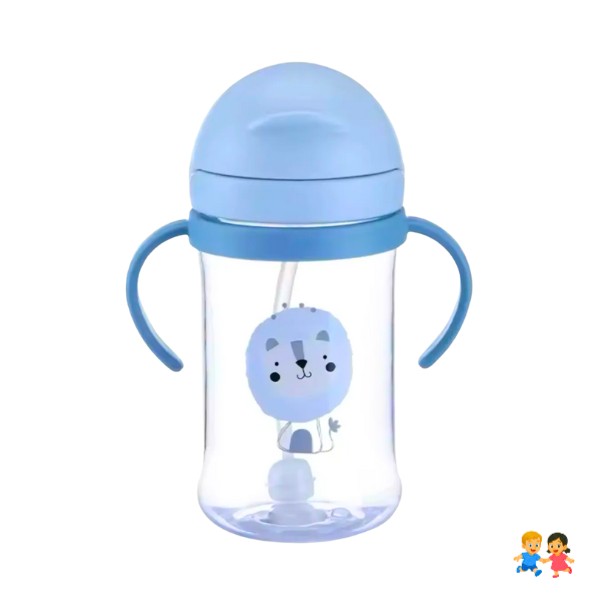 Vaso Antiderrame Con Bombilla Y Asas Para Bebé 350ml 6m