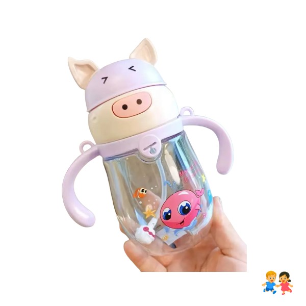 Vaso Educativo Niños Y Bebes Con Bombilla Diseño.