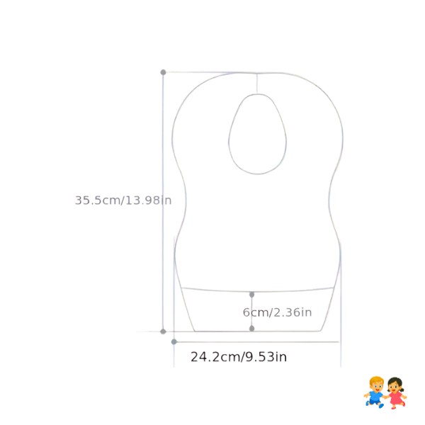 Baberos Desechables 20 Unidades Estándar Unisex Niños/bebés
