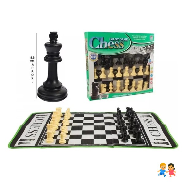 Ajedrez Gigante Con Tapete - Juego Para Niños