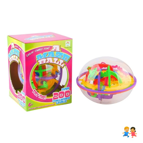 Cubo Laberinto Esfera 3d Destreza Regalo De Juguete