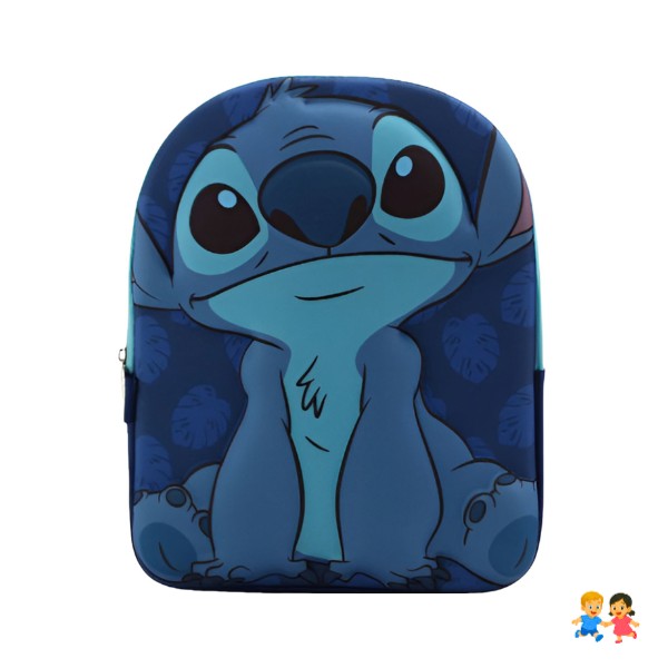 Mochila Escolar Face 3d Stitch Niños Niñas