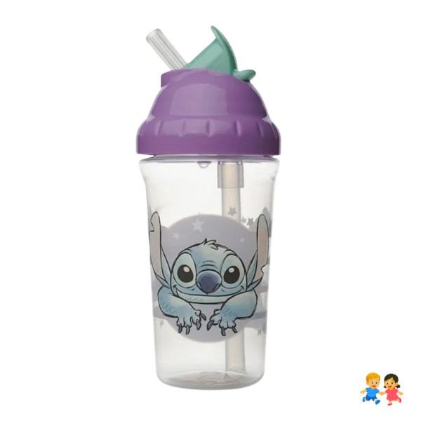 Vaso Stitch Con Bombilla Flexible 295ml Stitch Disney
