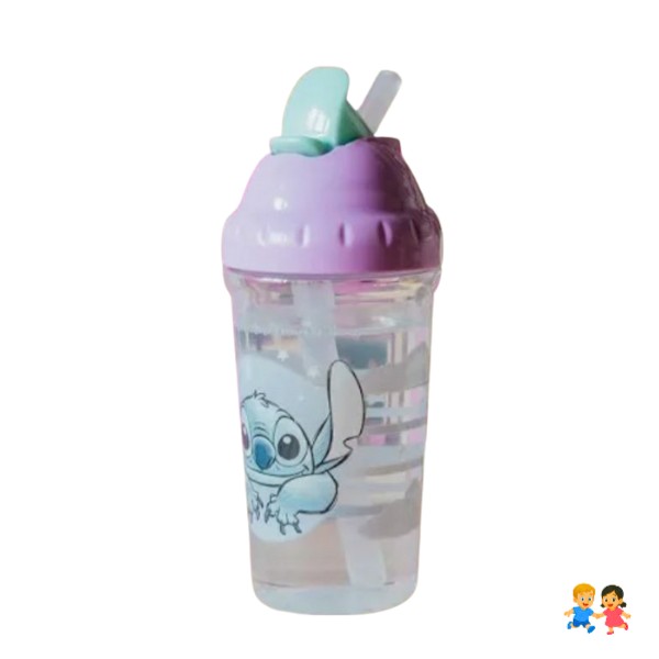 Vaso Stitch Con Bombilla Flexible 295ml Stitch Disney