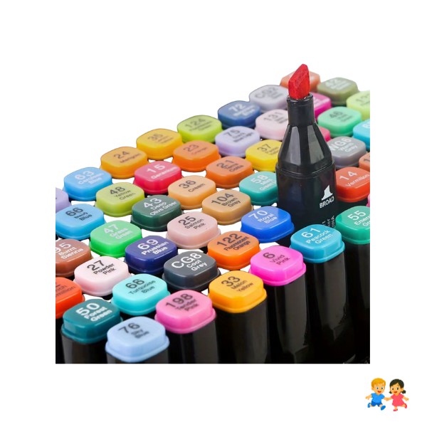 Set Plumones Doble Punta 24 Piezas