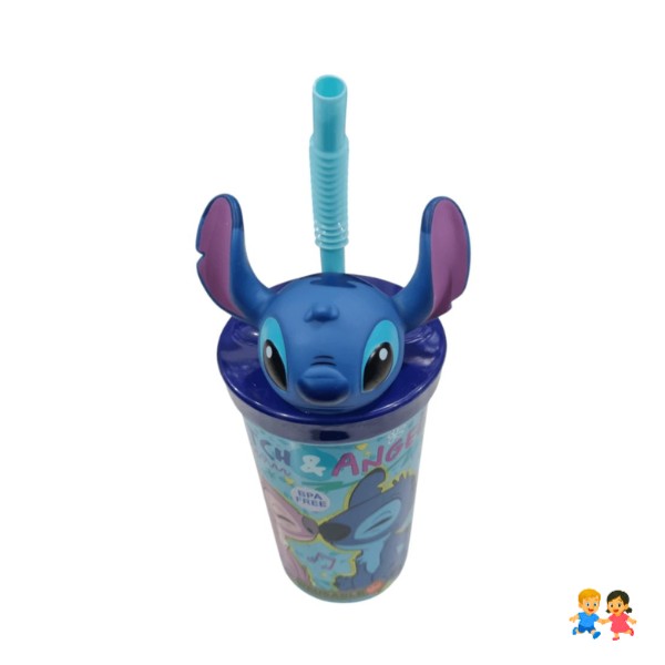 Vaso Toma Jugo Para Niños Figura 3d Disney Stitch