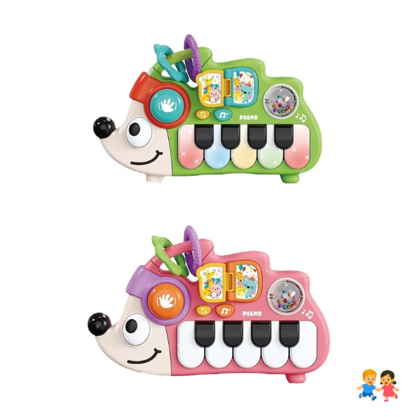 Juguete Piano Musical Didáctico Con Luz Diseño Erizo