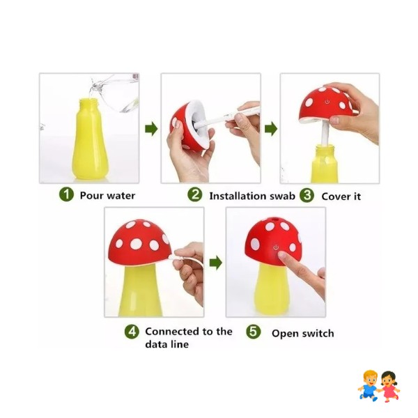 Humidificador Difusor De Aire Esencias Usb Luz Aromaterapia
