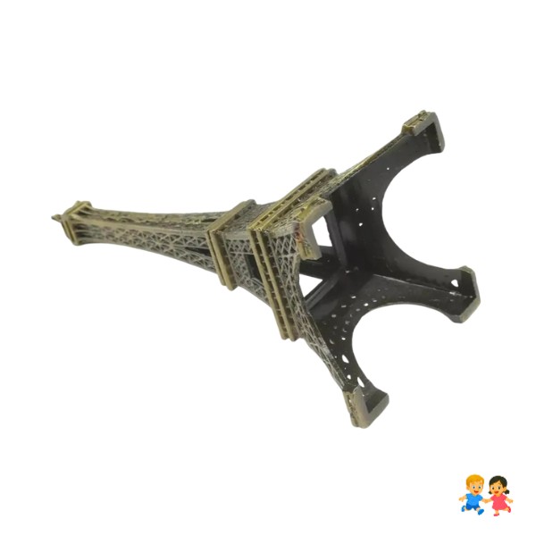 Torre Color Bronce De 22 Cm Adorno Mesa Metal
