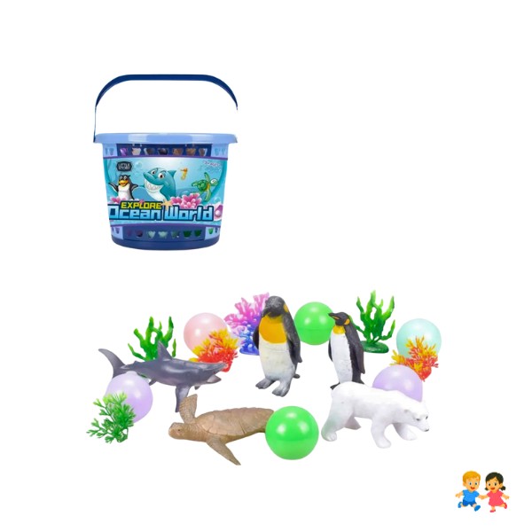 Balde Set De Animales Marinos | Juguete Educativo y Divertido