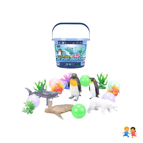 Balde Set De Animales Marinos | Juguete Educativo y Divertido