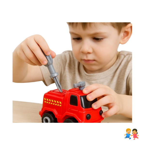 Pack De Autitos De Bombero Armable Para Niños