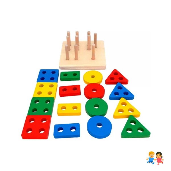 Juguete De Encaje Dificultad Didáctico Montessori