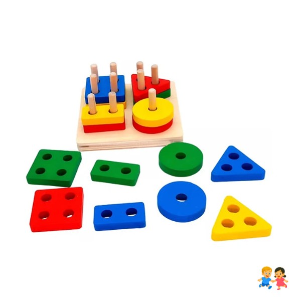 Juguete De Encaje Dificultad Didáctico Montessori