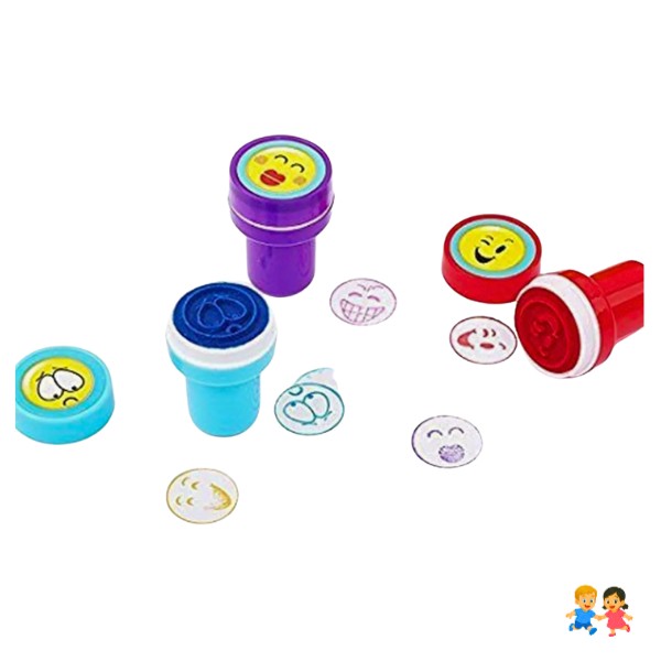 Set 10 Timbres Sellos Infantiles Caritas Motivación Sonrisas